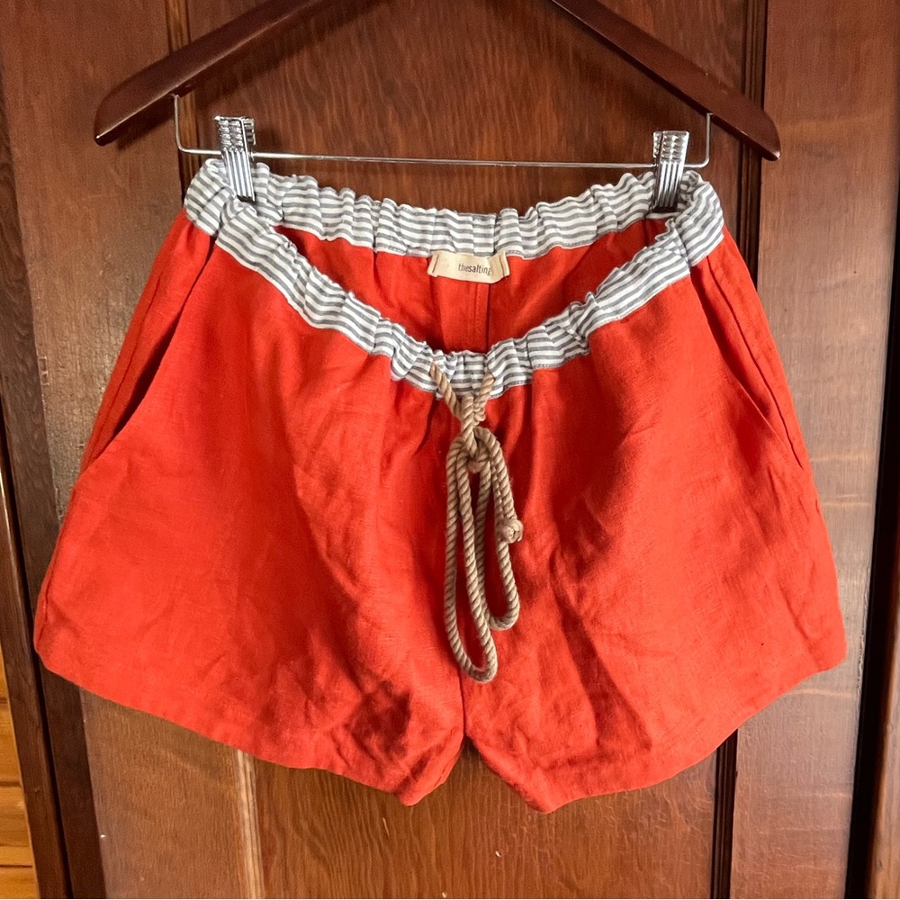 The Salting Linen “Short Short” in orange, size 2 NWOT